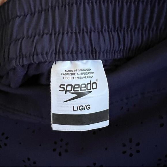 Speedo Navy Blue Skort Active Skirt Shorts Perforated Tennis Golf Mature Modest - Picture 7 of 8